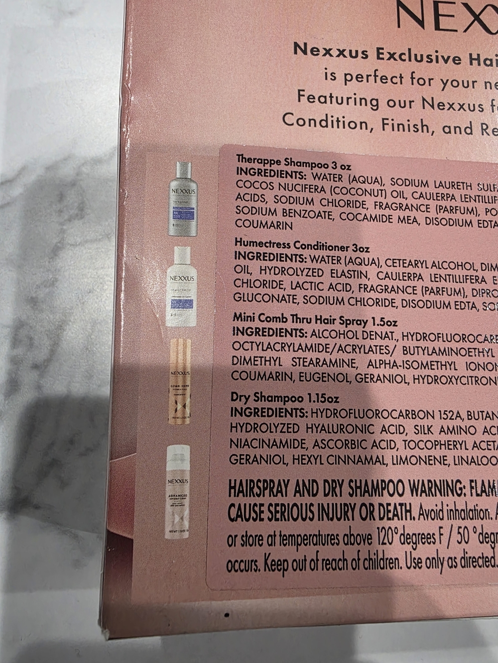 Nexxus Holiday Hair Travel Gift Set - Pink - Picture 5 of 9